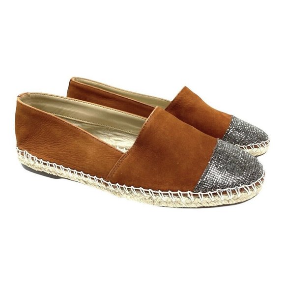 NEW Schutz Cherie Embellished Cap Toe Espadrille Embroidered Pumpkin Rust 6 - Picture 5 of 8